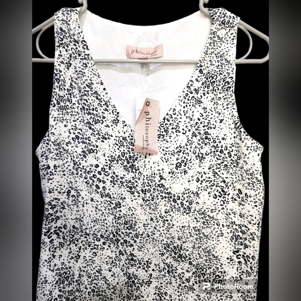 Philosophy Animal Print Blouse Layered Size XS